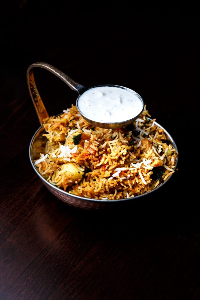 Freshly served Vegetable Biryani