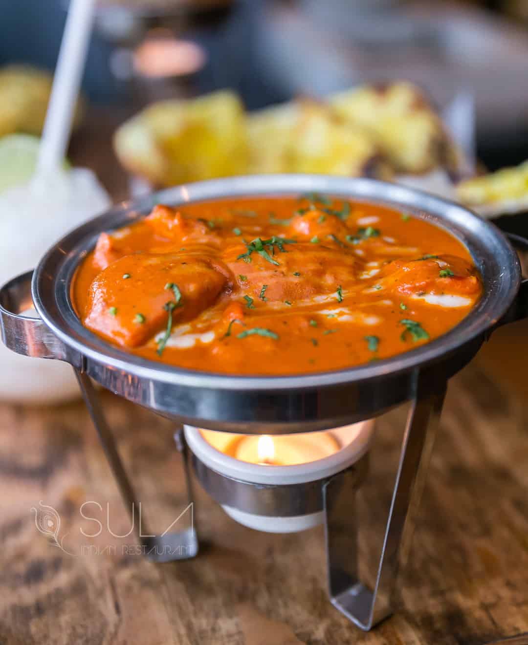 butter chicken at sula indian restaurant