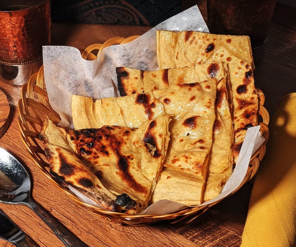 Layered laccha paratha Indian bread