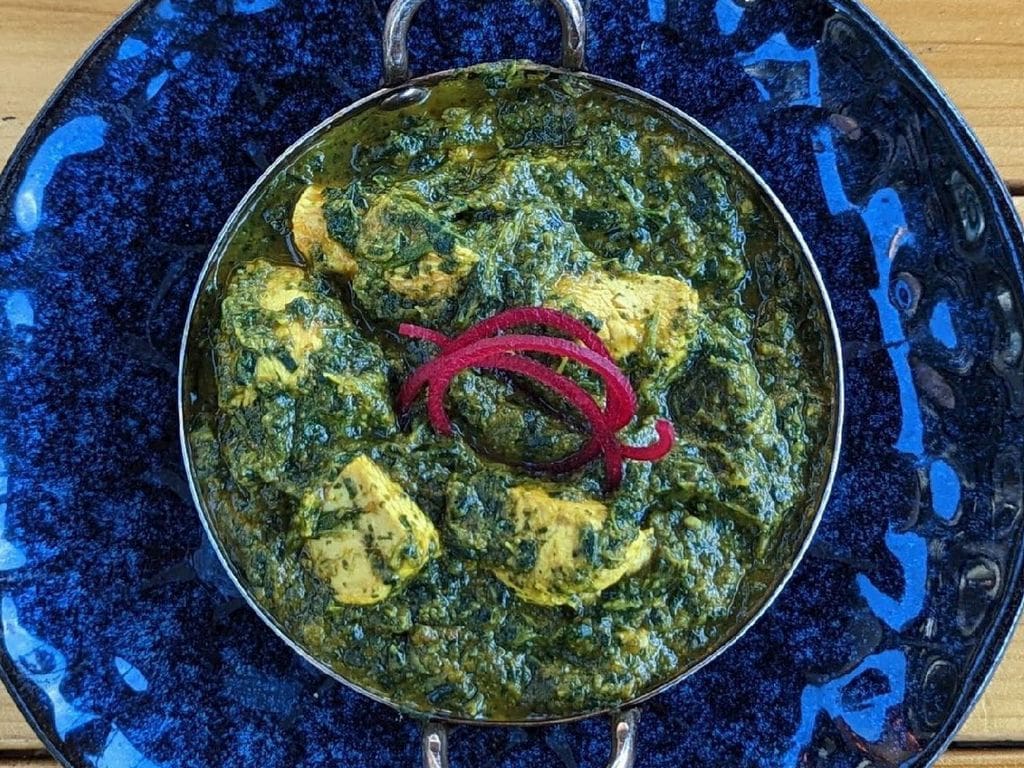 Chicken Saagwala with creamy spinach curry