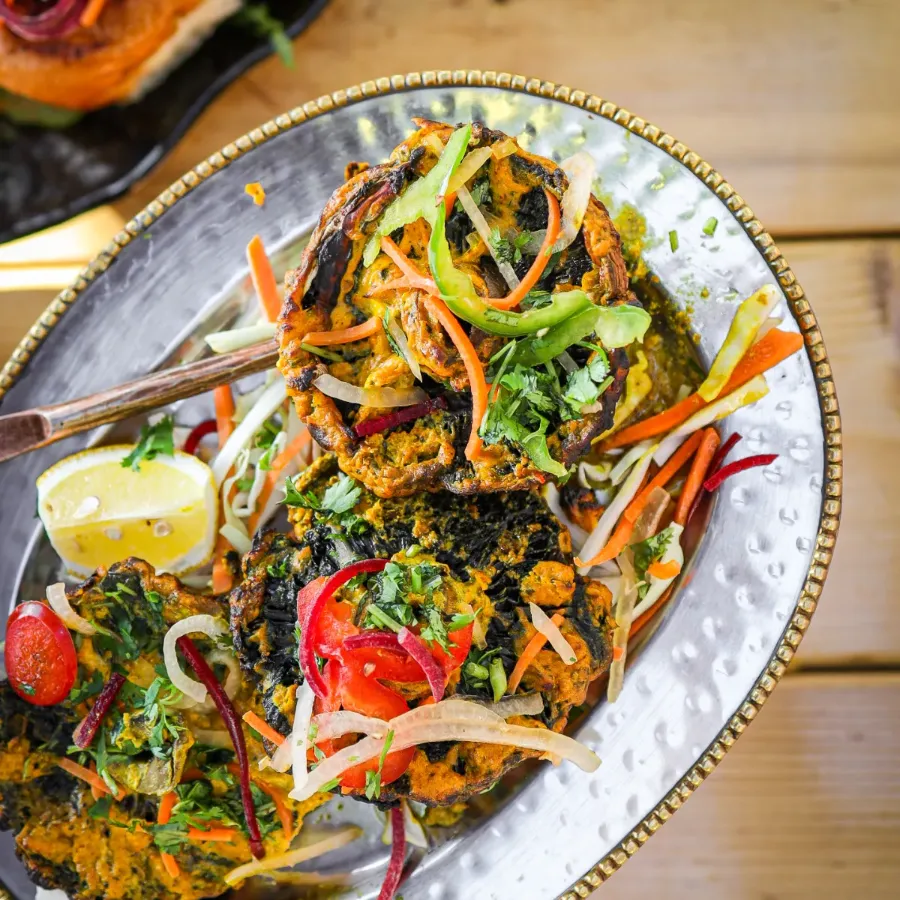 Achari Tandoori Portobello Mushrooms (V, Gf)