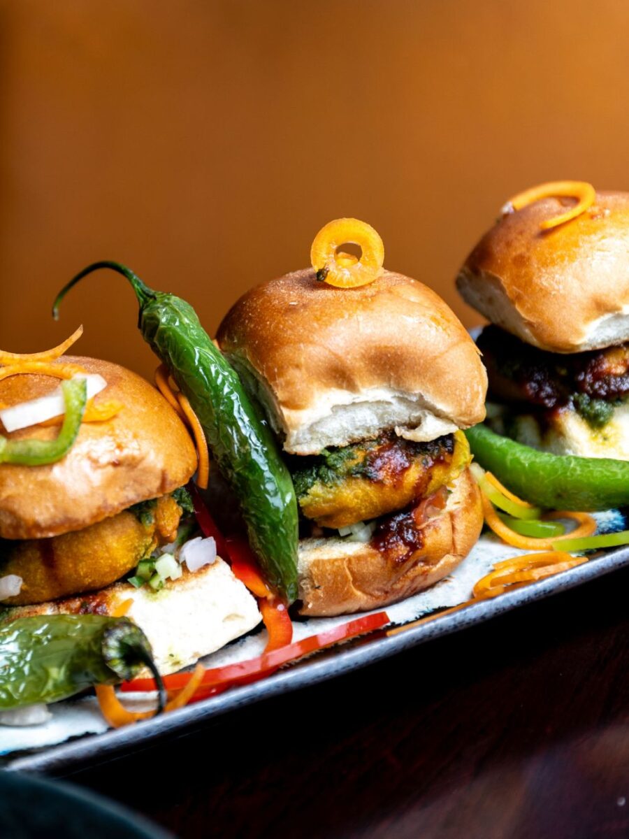 Vada Pav Sliders Plated Indian Street Food Sula Vancouver