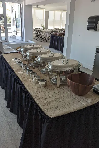 Stainless Steel: $ 295 30 To 60 Guests, 395 For 60 To 120 Guests