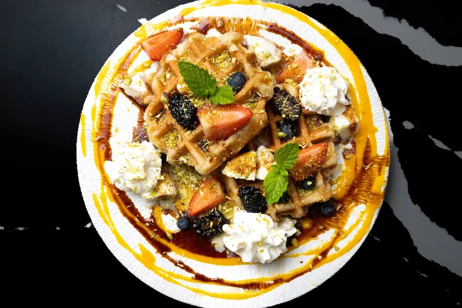 Rasmalai waffle brunch Vancouver - Sula Indian Restaurant